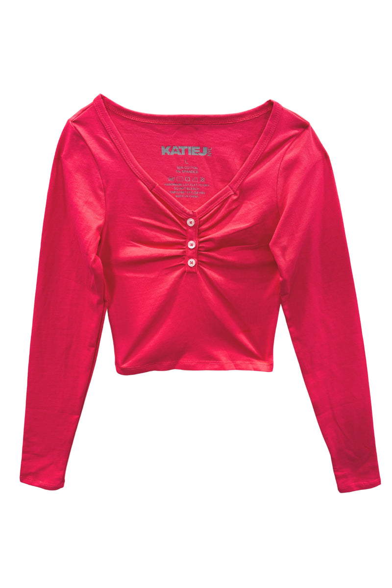 TWEEN KEELY LONG SLEEVE BABYDOLL TOP-FINAL SALE – KatieJNYC