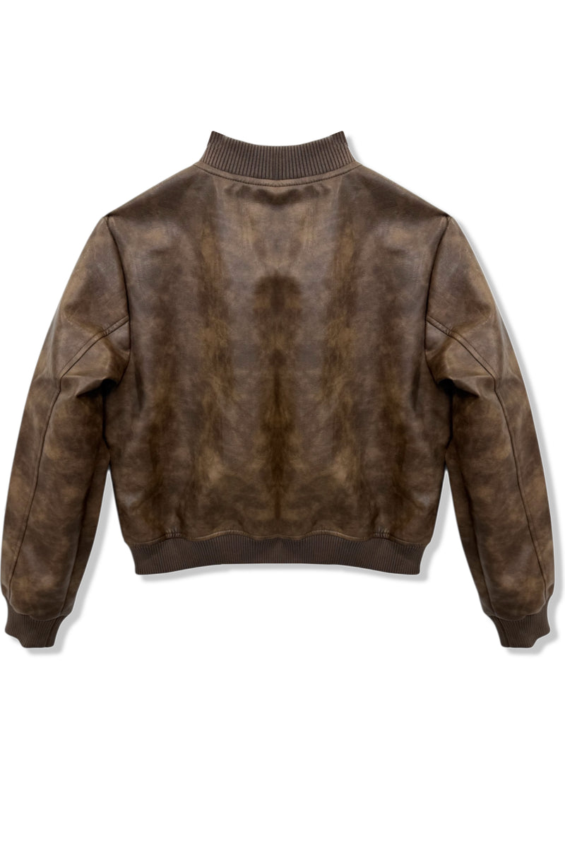 TWEEN MAVERICK VEGAN LEATHER BOMBER JACKET – KatieJNYC