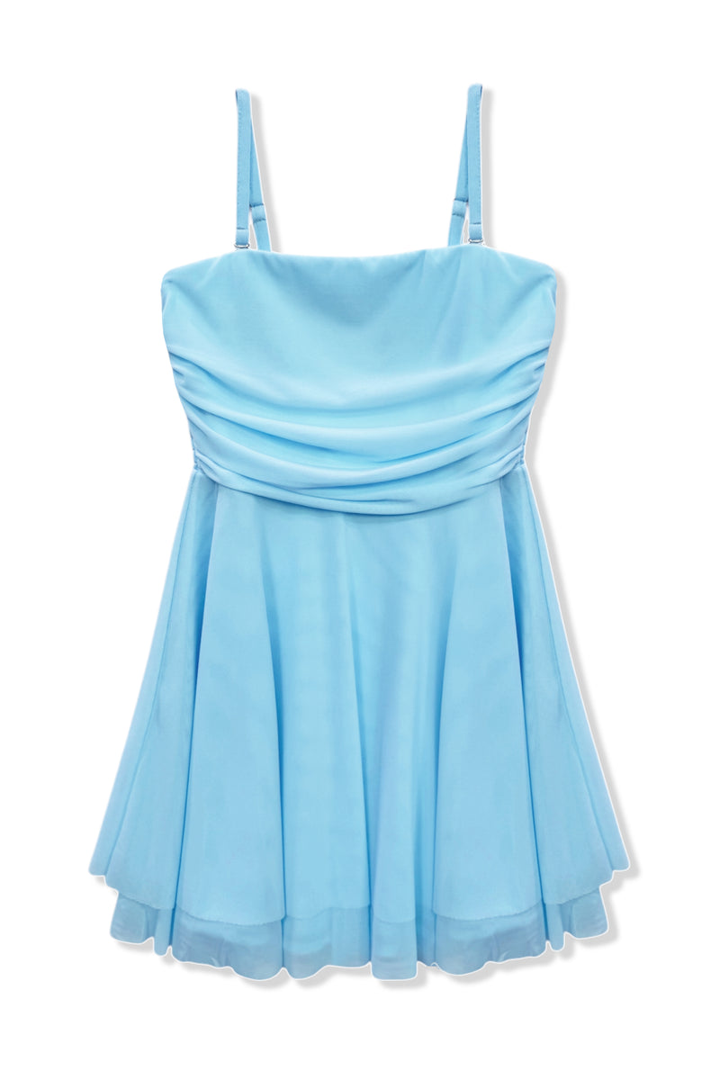 cute graduation dresses for 5th graders JUNIOR ROCHELLE SOLID MESH STRAPLESS DRESS – KatieJNYC