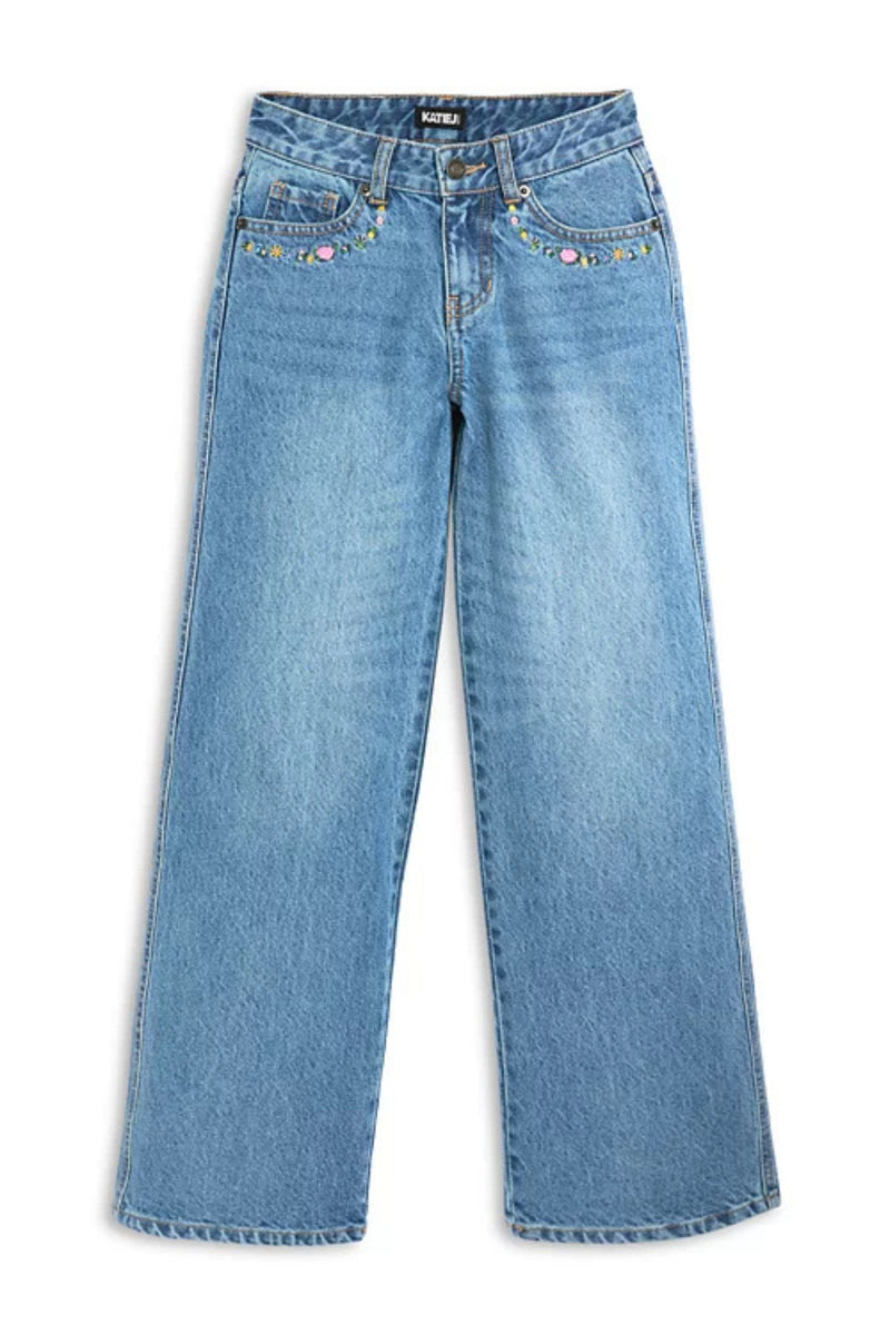 andmary Baby ribbon denim XS ④ ANDMARY】Baby ribbon denim