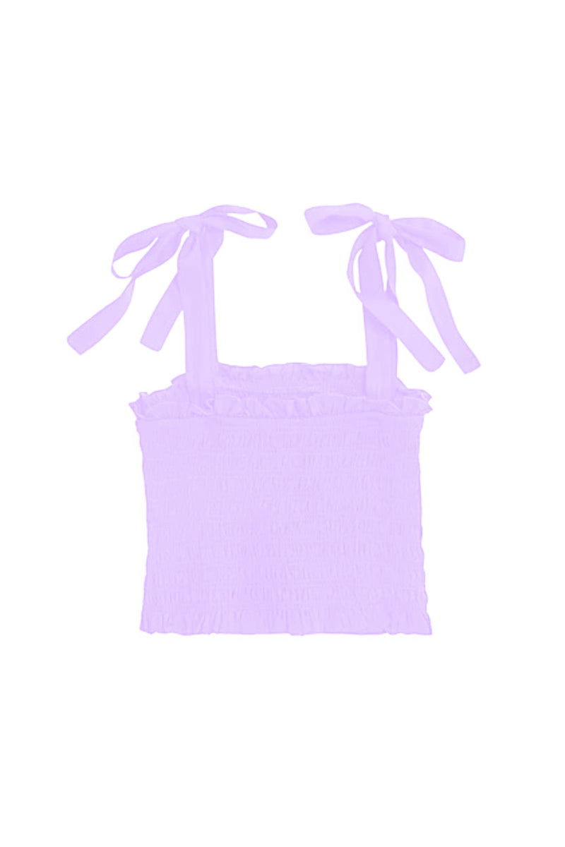 KatieJ Sunny Tie Top, Baby Pink Cottage Stripe main image 0