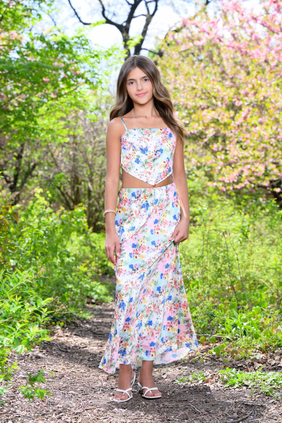 TWEEN ANASTASIA PRINTED SATIN MAXI SKIRT – KatieJNYC