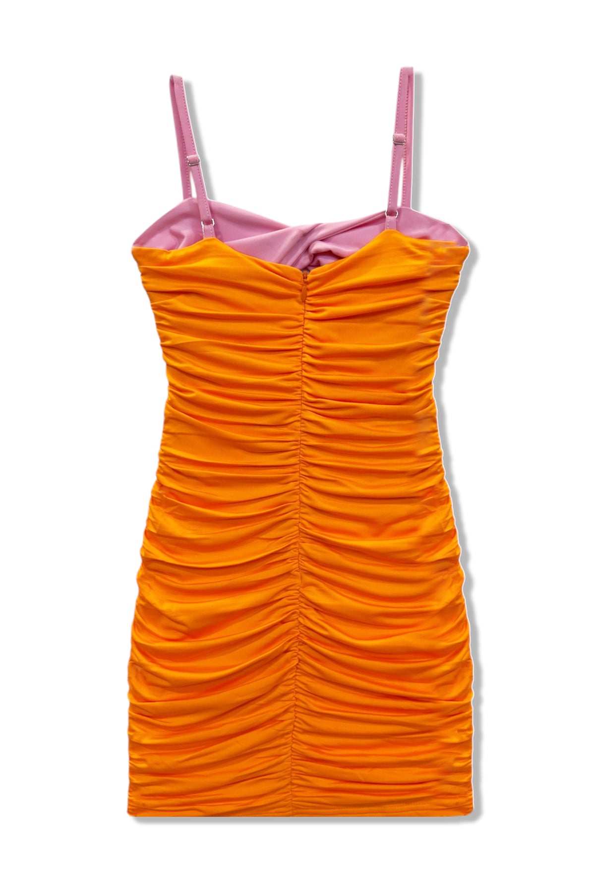 ruched dress front and back Plus Size Front And Back Double Ruched Dress Dominique Nicole Boutique