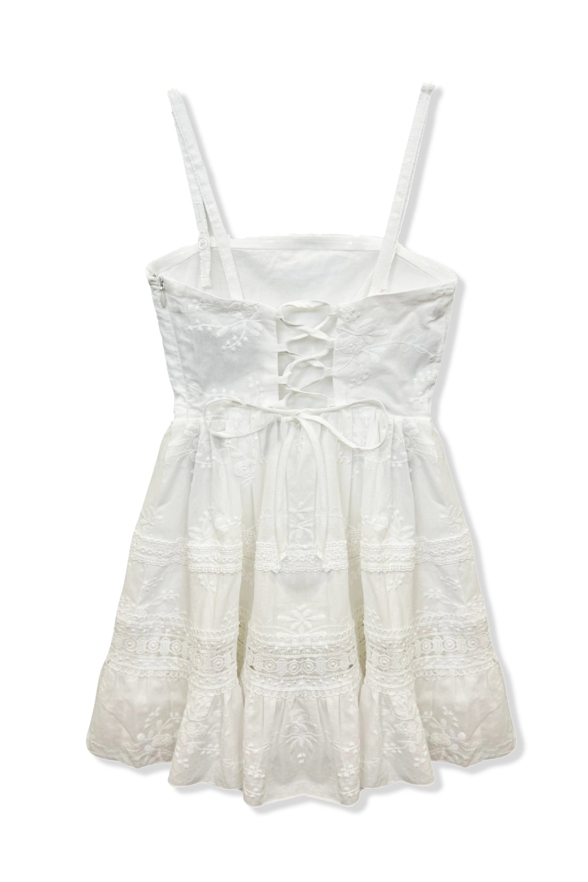 juniors white lace dress Women & Juniors Love Shack Fancy Charlize Dress Optic White