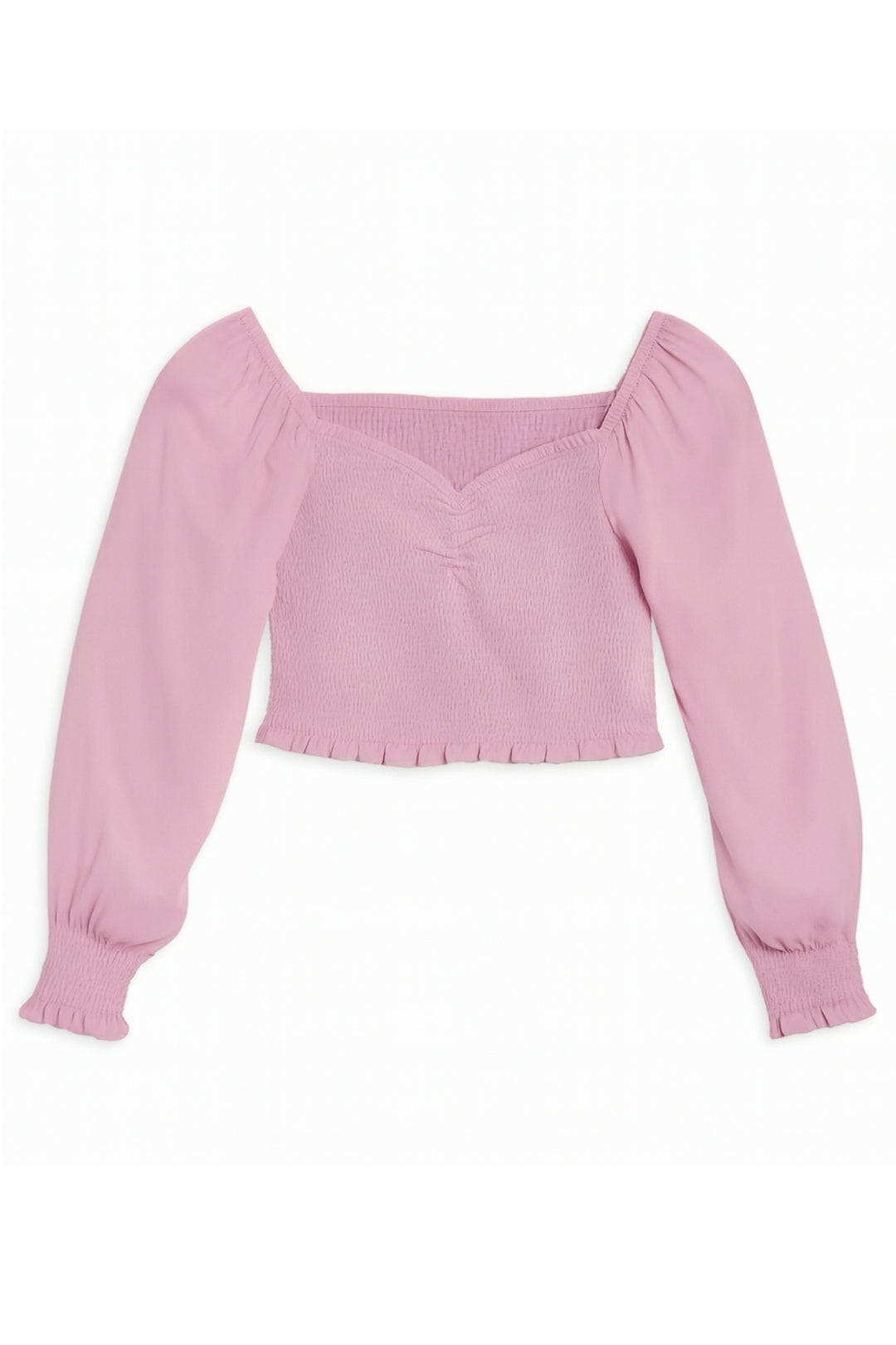 TWEEN CHLOE SOLID SHEER LONG SLEEVE TOP – KatieJNYC