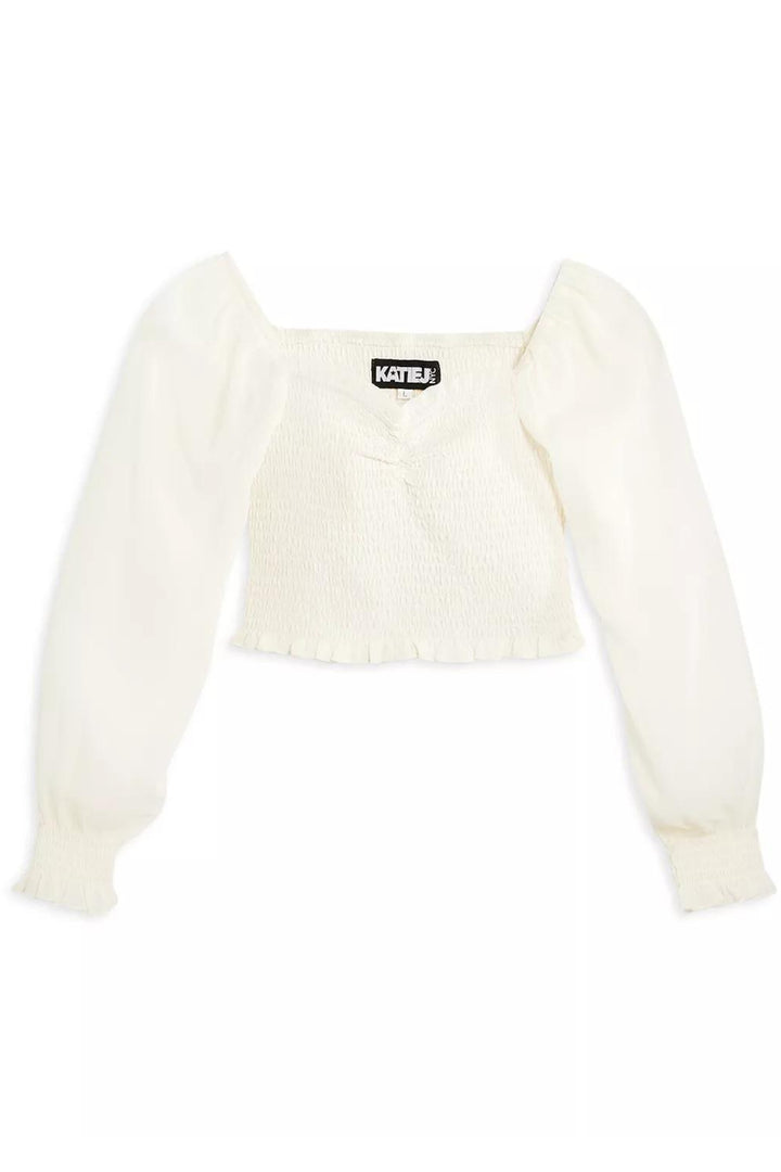 TWEEN CHLOE SOLID SHEER TOP – KatieJNYC