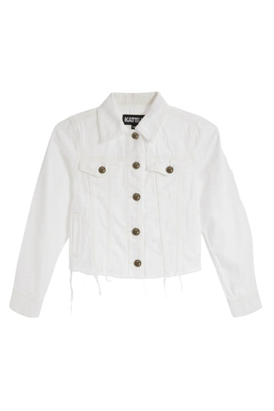 White petite 2024 denim jacket