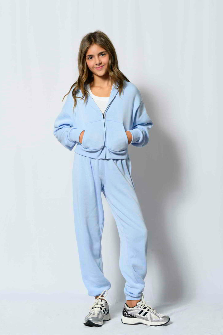 TWEEN DYLAN ZIP CROP HOODIE – KatieJNYC