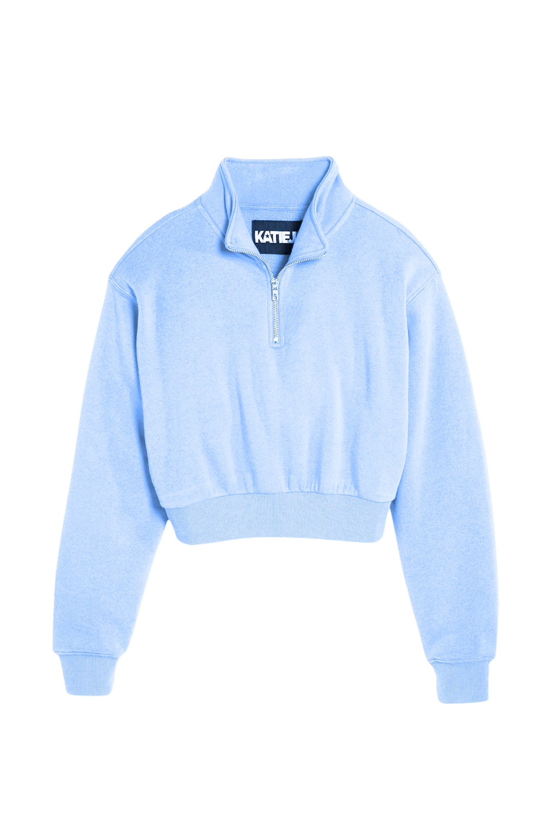 Baby fashion blue half zip sweatshirt