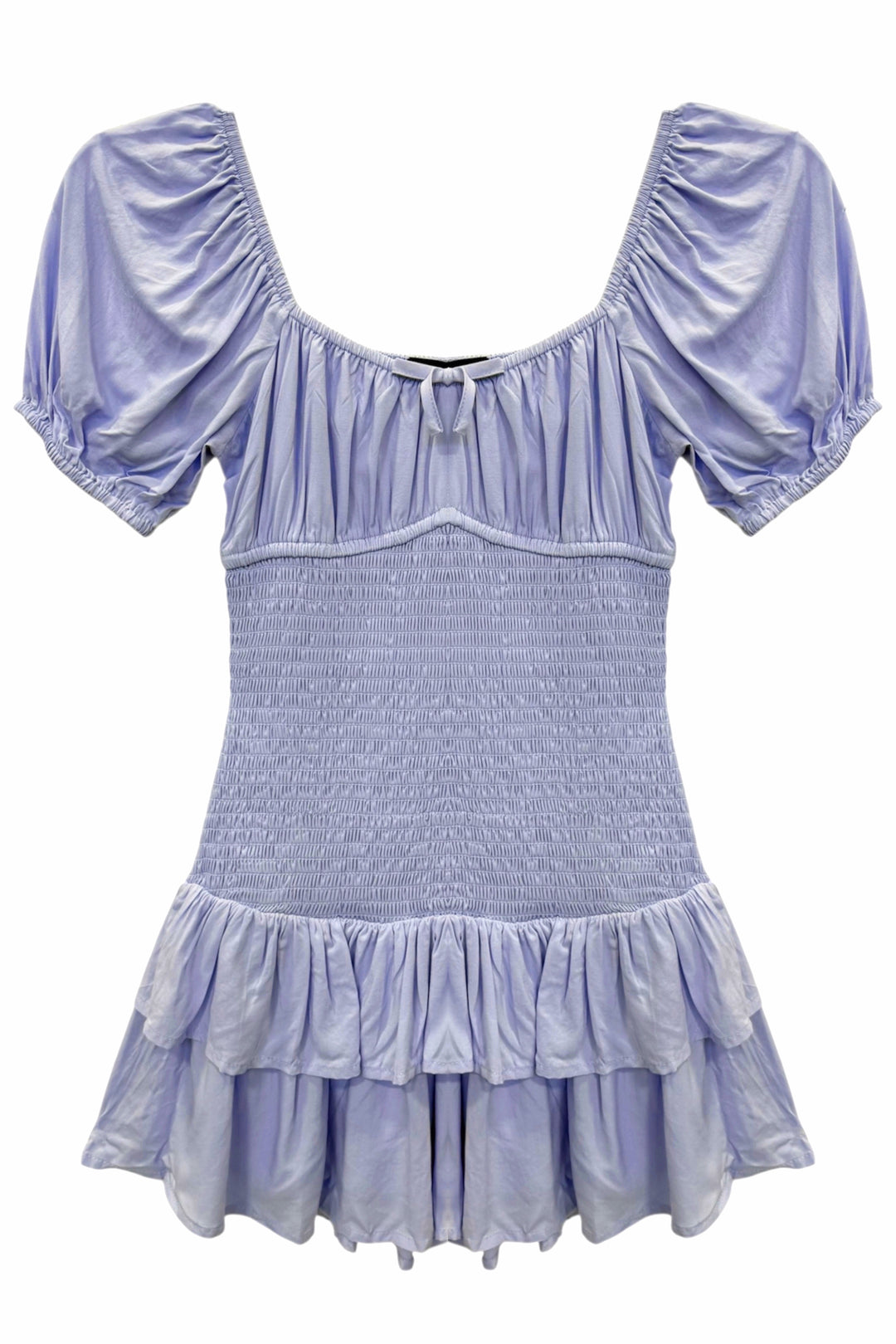 TWEEN ELLIE SOLID PUFF SLEEVE DAY DRESS Lavender / XL (14)