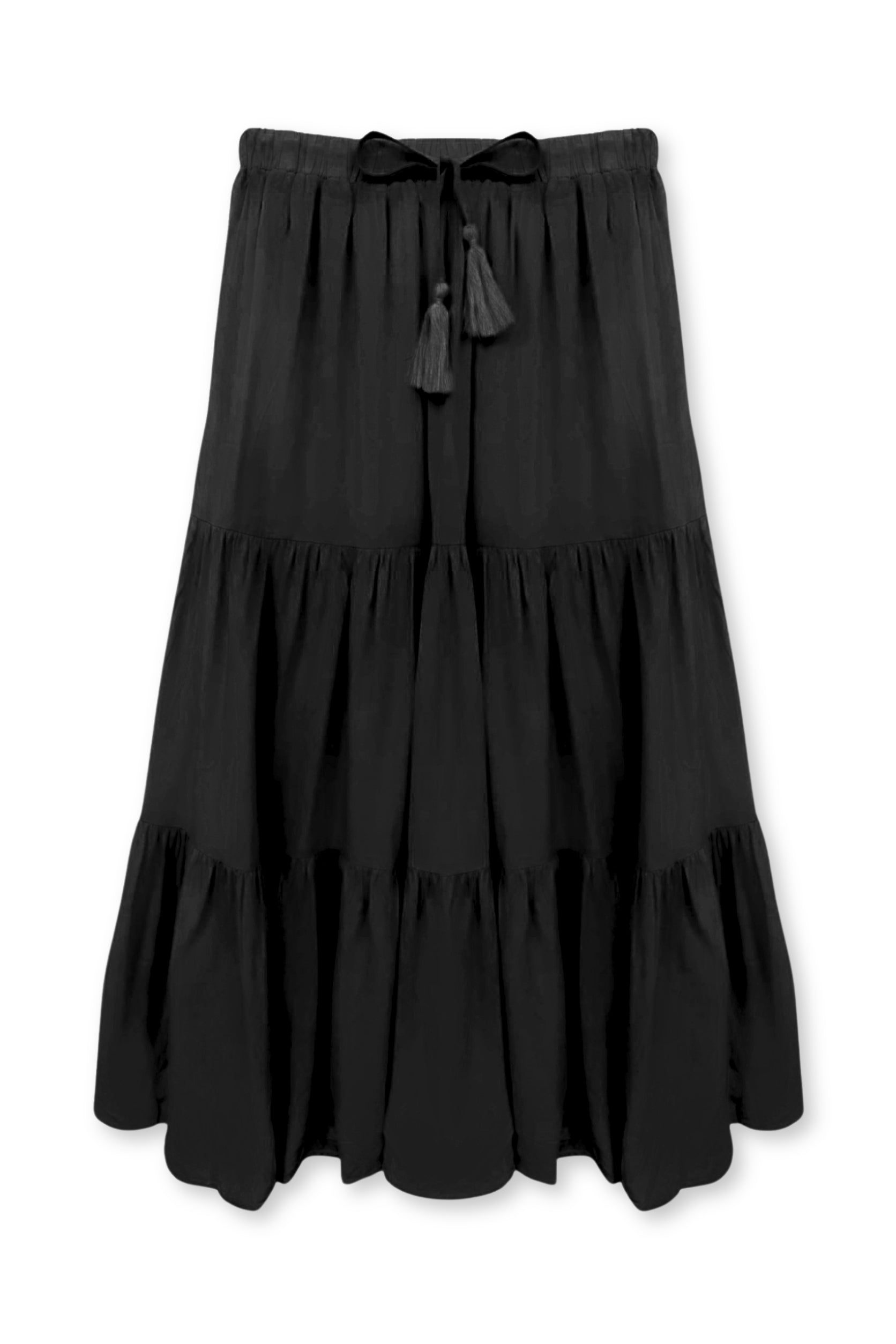 ★EXPIRED GIRL★ epi skirt black EGSK4B002BK0 HERSKIND | Miss Skirt - Black | Women's Black Midi skirts