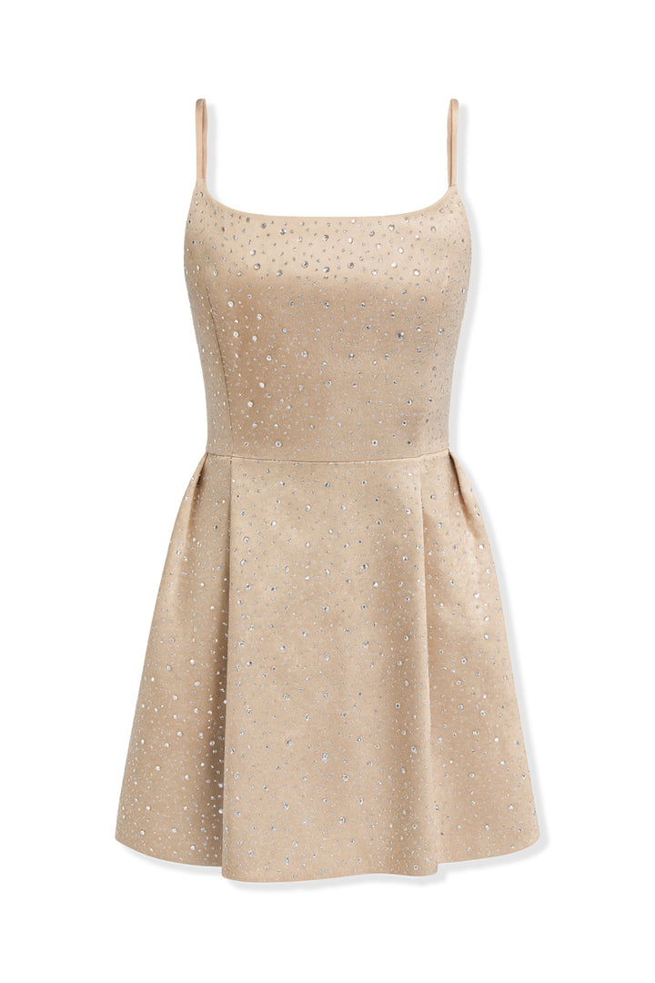 TWEEN GIANNA SPARKLE STONES DRESS Champagne / SM (7/8)