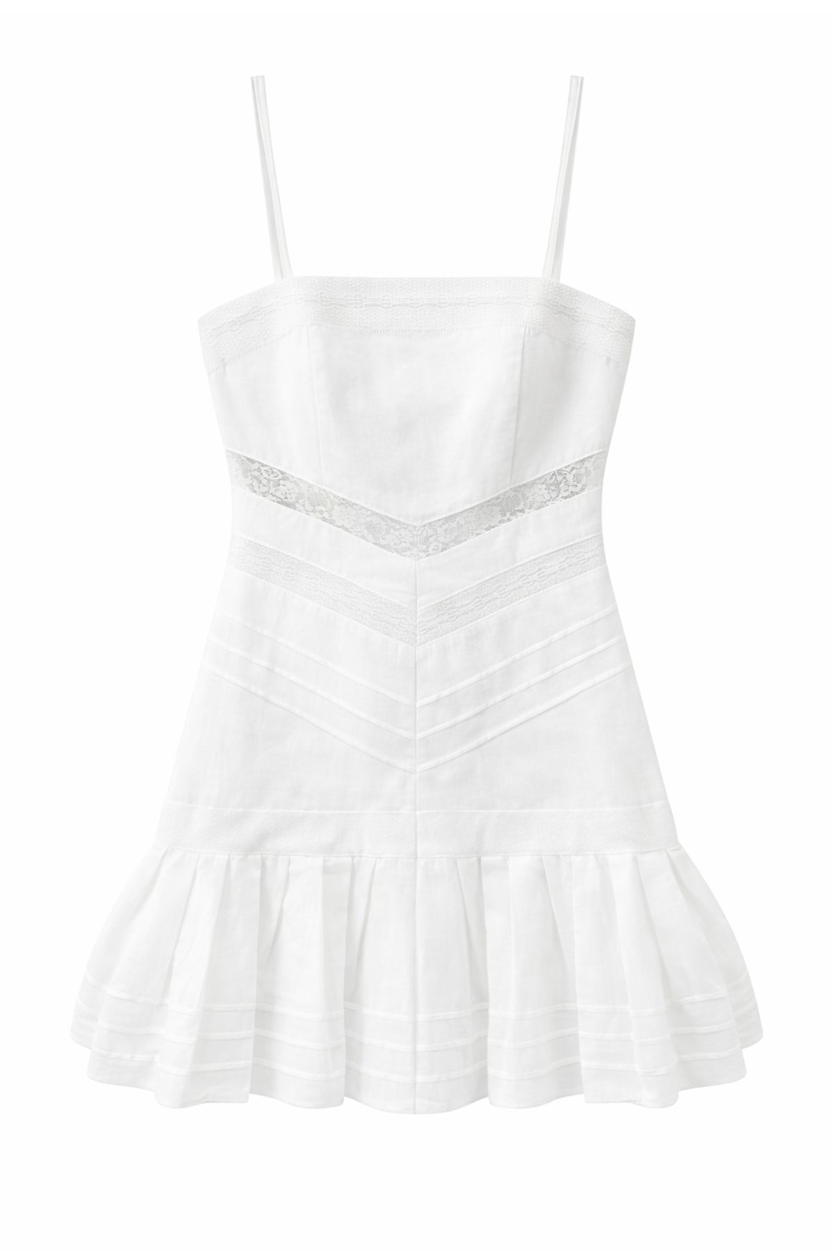 gwendolyn mini dress Gwendolyn Off-White Halterneck Ruffled Mini Dress, L / White