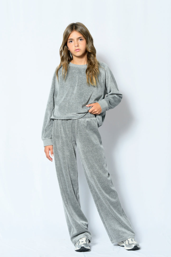 TWEEN JADE WIDE LEG VELOUR PANT – KatieJNYC