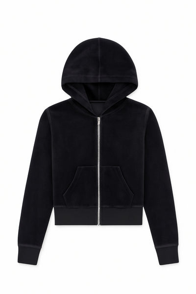 TWEEN JADE VELOUR ZIP HOODIE – KatieJNYC
