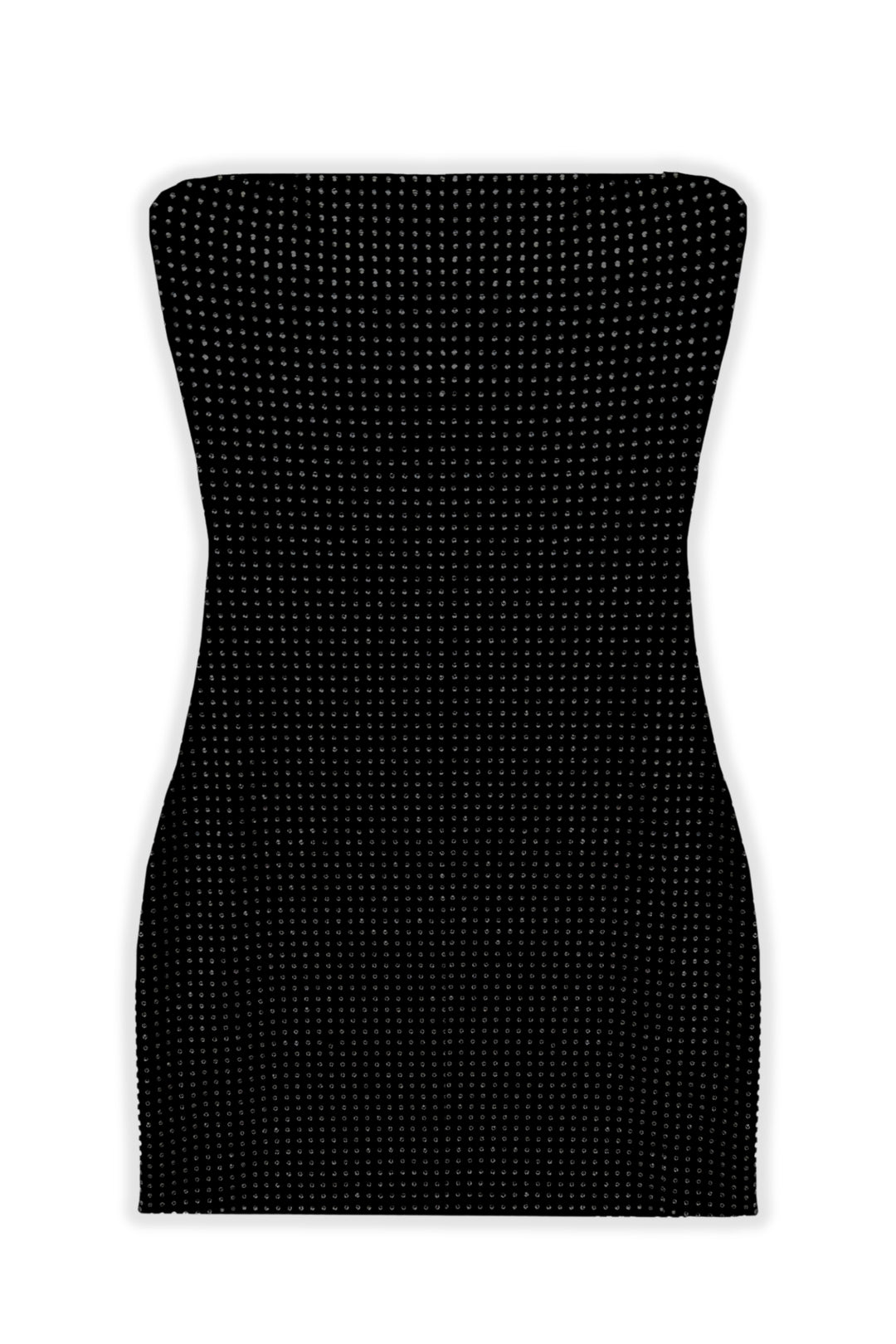 black rhinestones dress Xoana Black Crystal Embellished High Slit Gown M / US 6-8