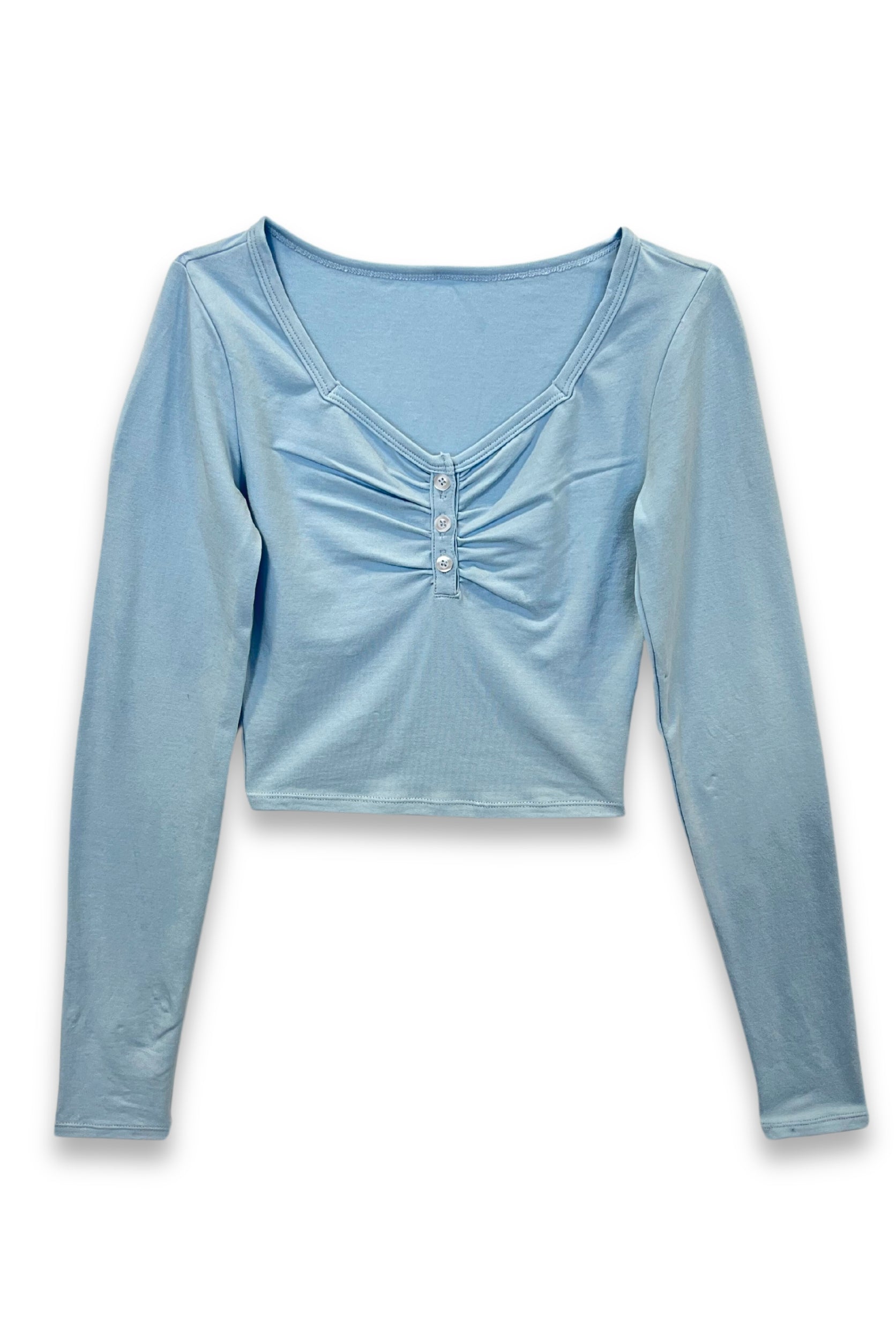 JUNIOR KEELY LONG SLEEVE BABYDOLL TOP-FINAL SALE – KatieJNYC