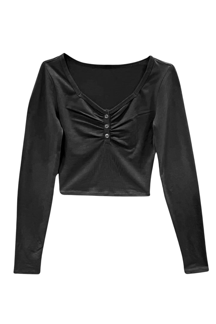 TWEEN KEELY LONG SLEEVE BABYDOLL TOP-FINAL SALE – KatieJNYC