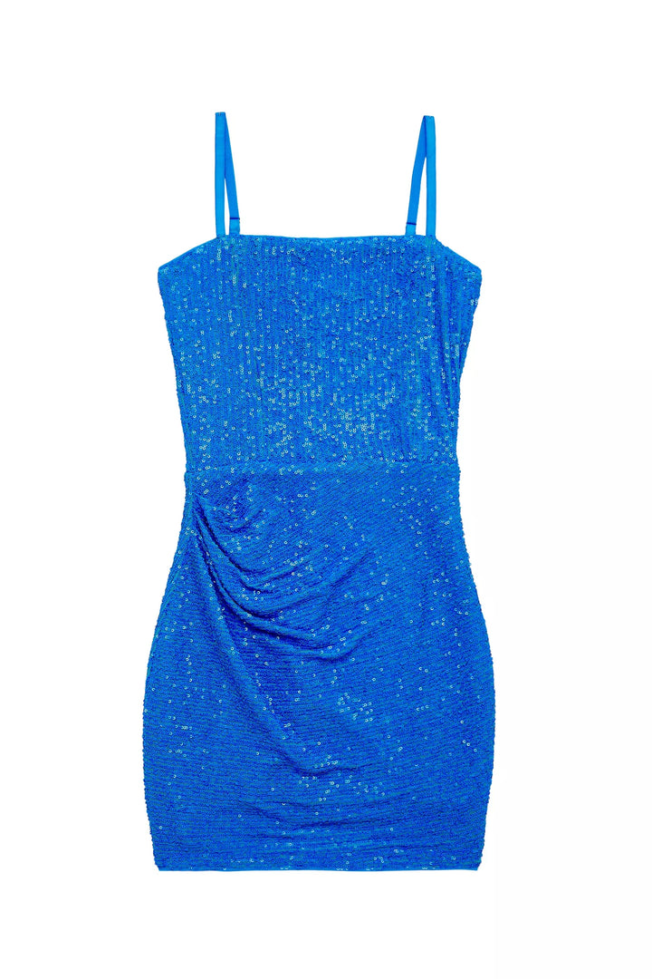 Tween Sequin Maddy Dress Sm (7/8) Neon Blue