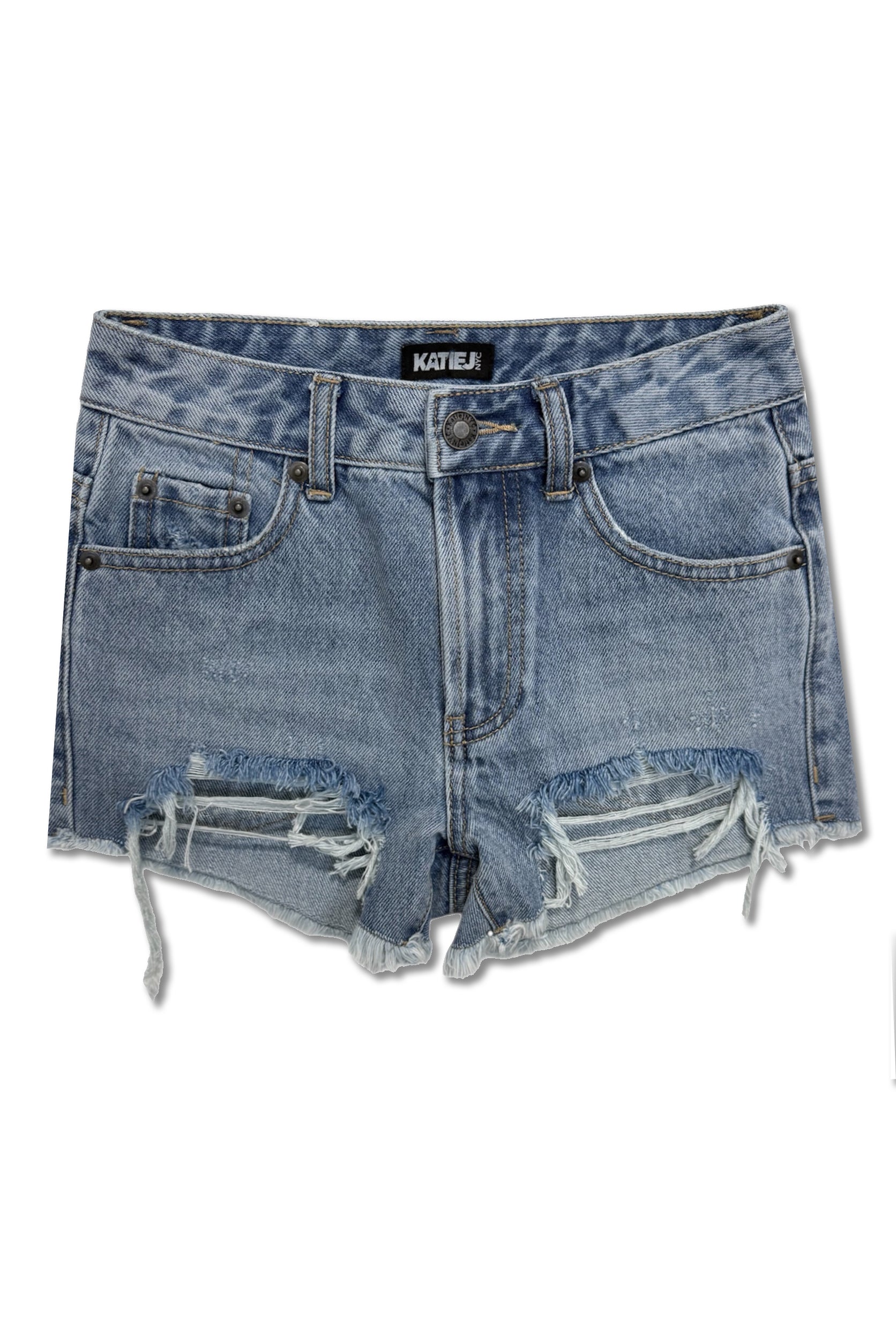 【KOOLOSET】Side Tuck Bermuda Denim DSORVICD Long Jean Shorts for Women Baggy Crossover Low Rise