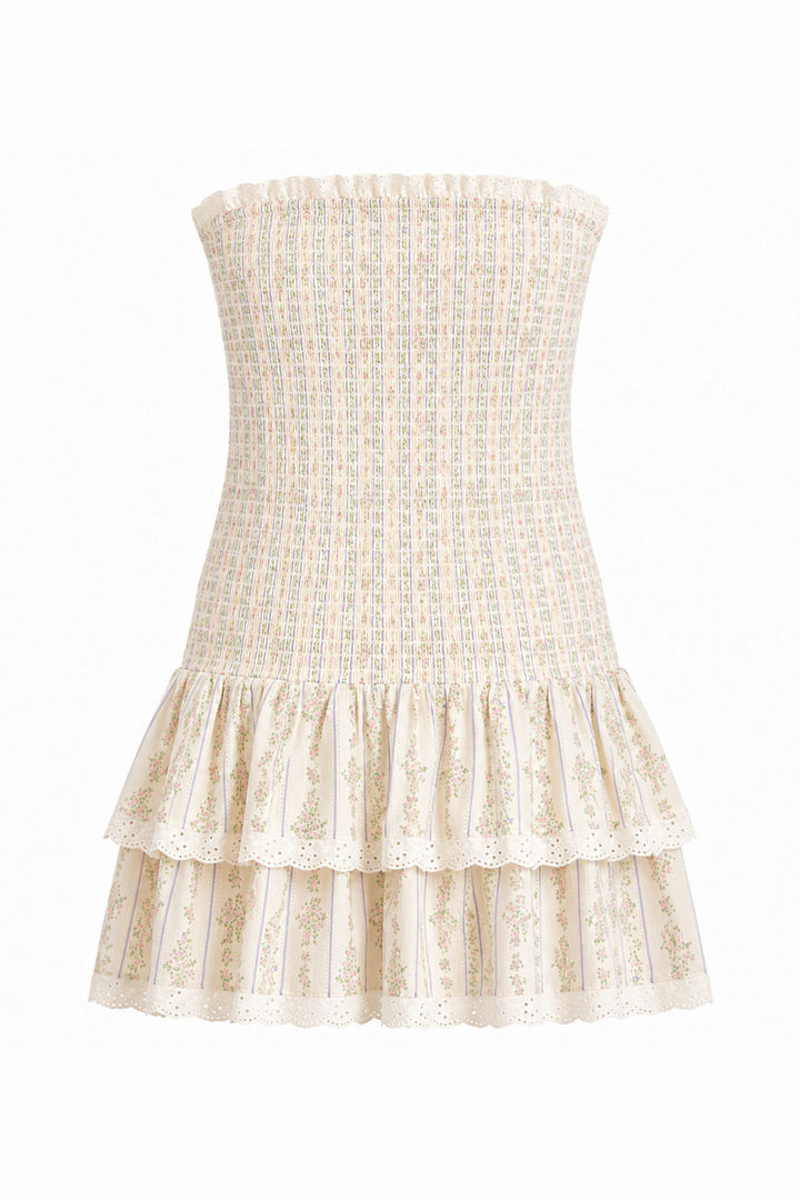 melina mini dress TWEEN MELINA PRINTED DROP WAIST RUFFLE DRESS – KatieJNYC