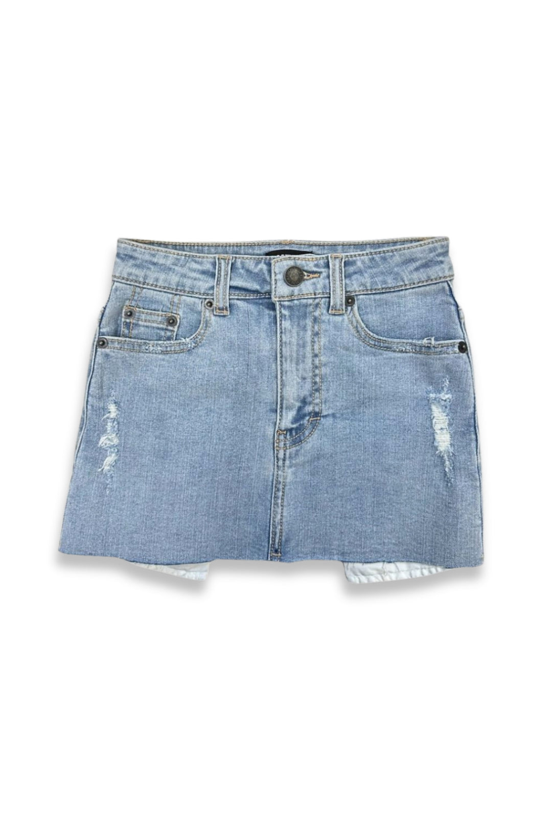 Catimini France girls soft denim deals stretch distressed jeans skirt