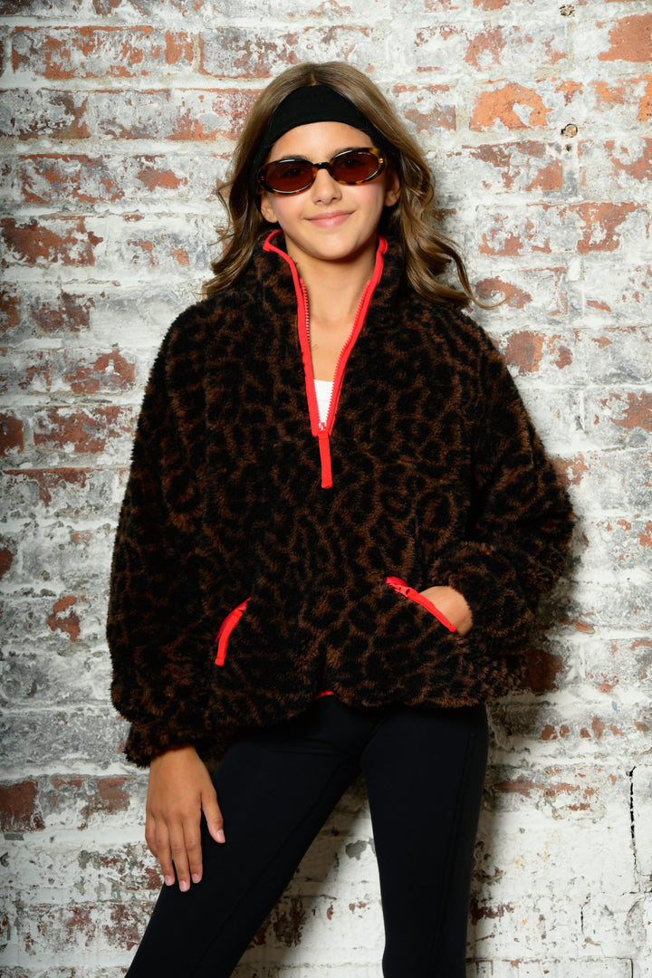 TWEEN MILLY QUARTER ZIP SHERPA JACKET – KatieJNYC