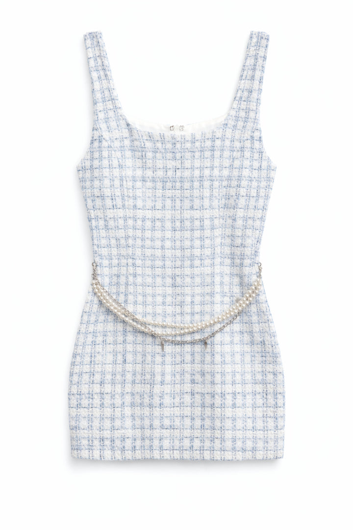JUNIOR MIRANDA CHAIN DRESS Blue Boucle / SM
