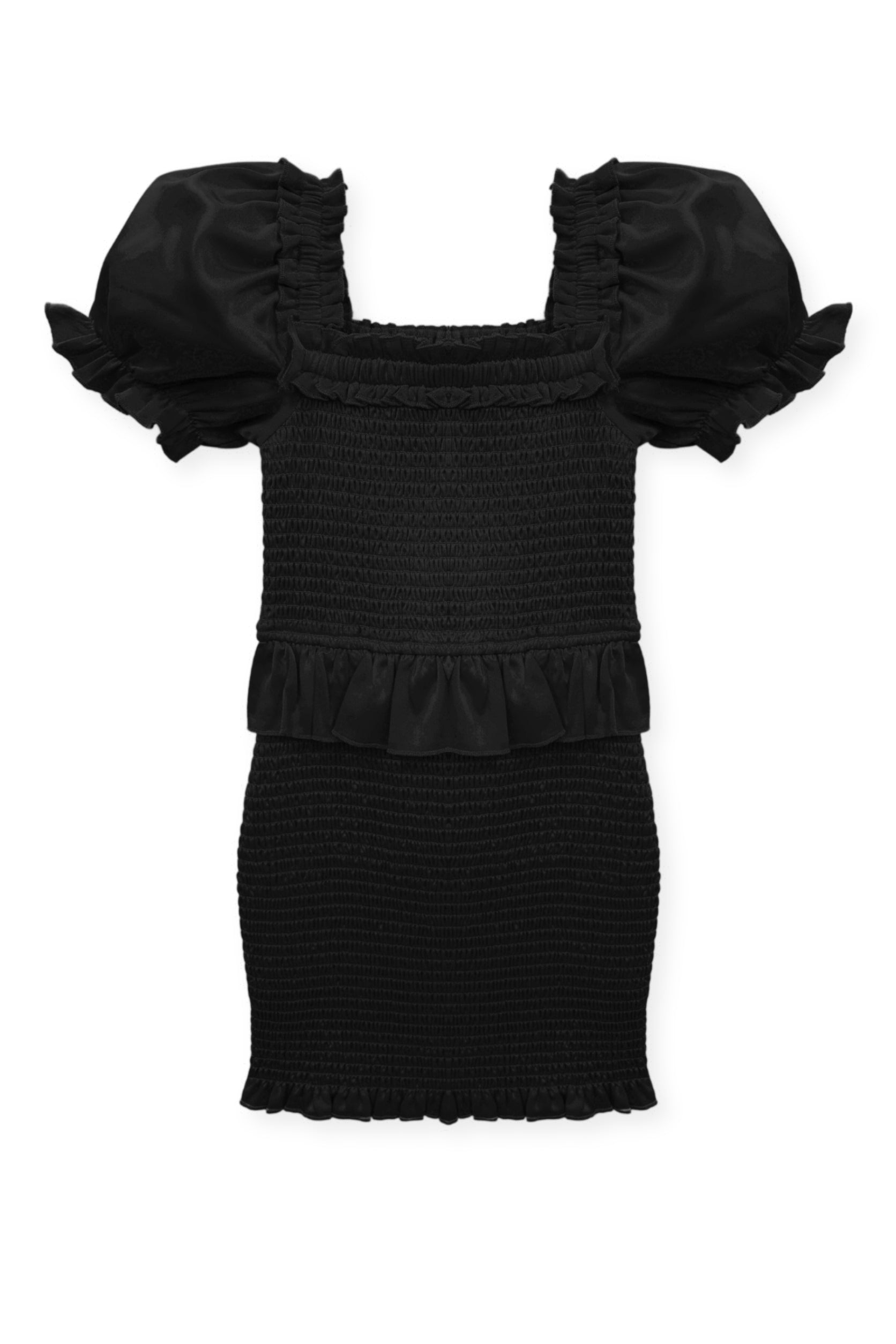 TWEEN RAYNE TIERED PUFF SLEEVE SMOCKED DRESS – KatieJNYC