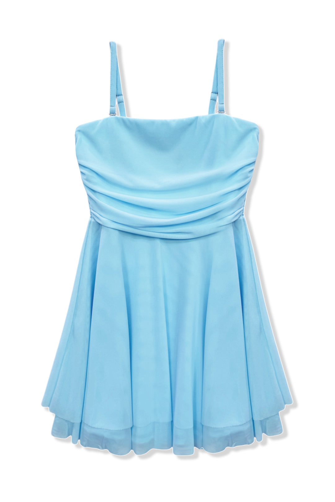 Tween Rochelle Solid Mesh Strapless Dress Hot Pink Mesh / MD (10)