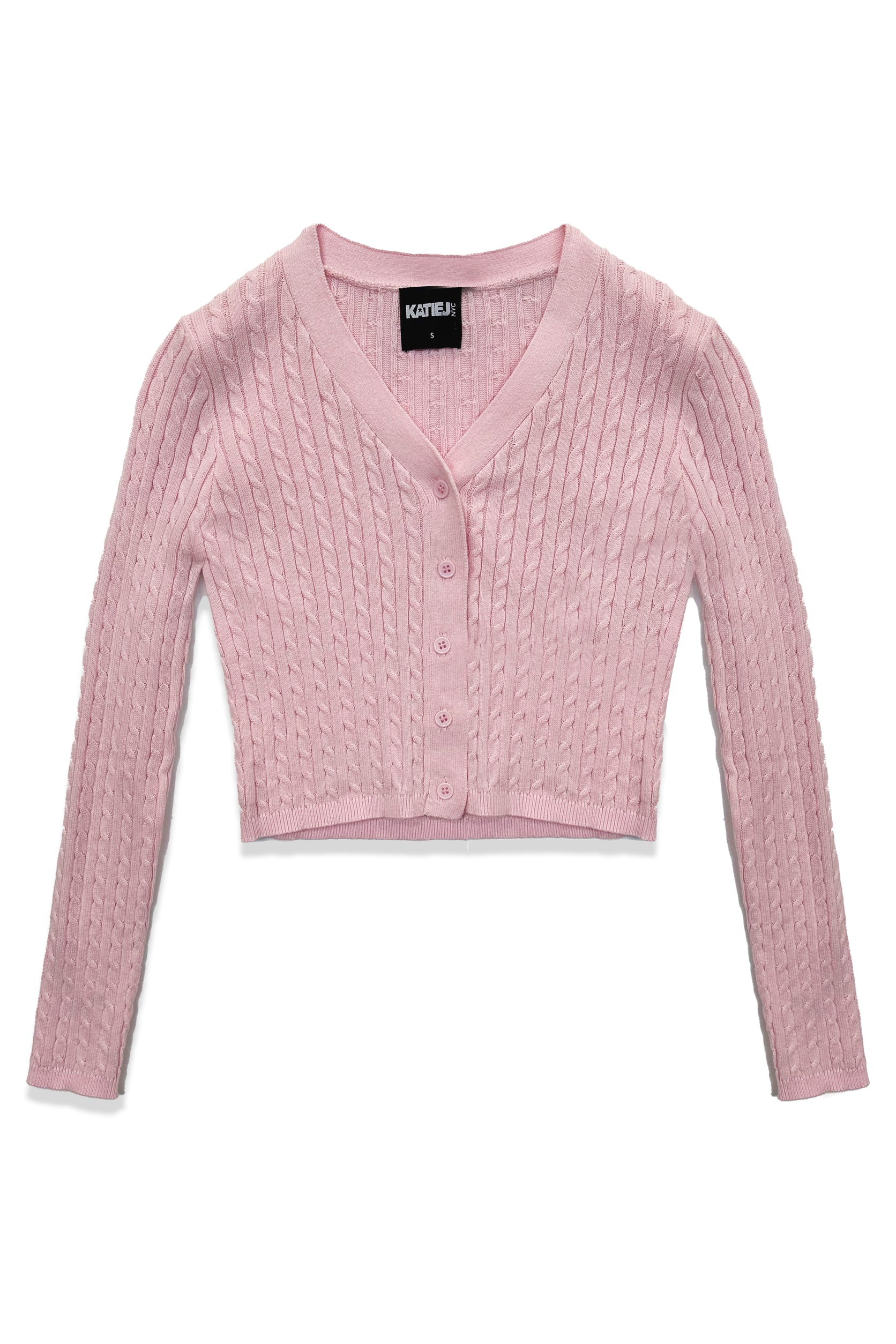 Baby pink shops cropped cardigan