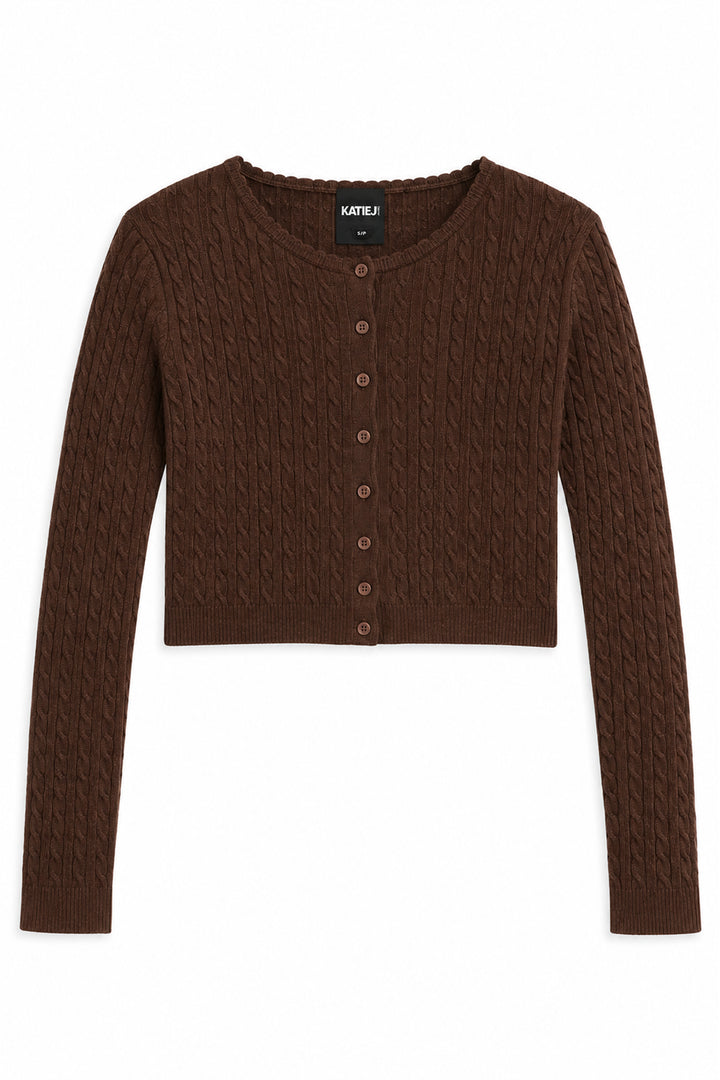 26新作SATUR Fine Half Crewneck Cardigan TWEEN RORY CREWNECK CARDIGAN SWEATER – KatieJNYC