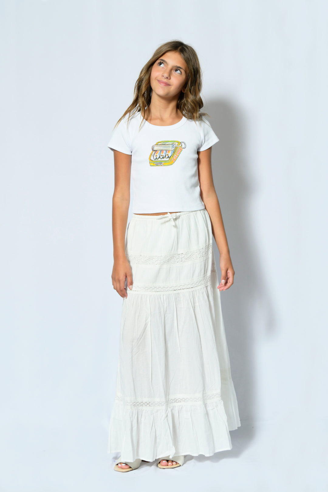 TWEEN SOFIE TIERED MAXI SOLID SKIRT – KatieJNYC