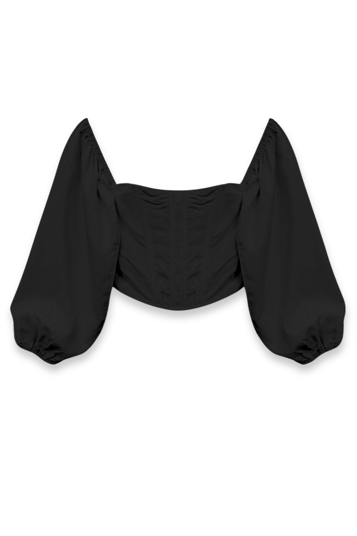 Black Sophie Off The Shoulder Top