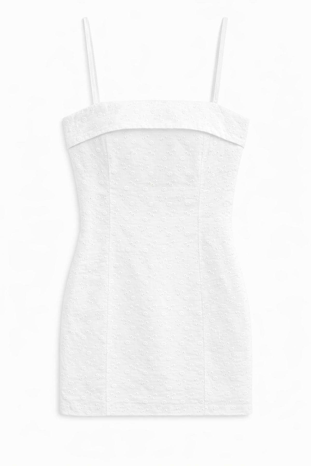 Tween STAR DRESS WITH CONTRAST BAND White Eyelet / SM (7/8) Tween STAR DRESS WITH CONTRAST BAND White Eyelet / SM (7/8)