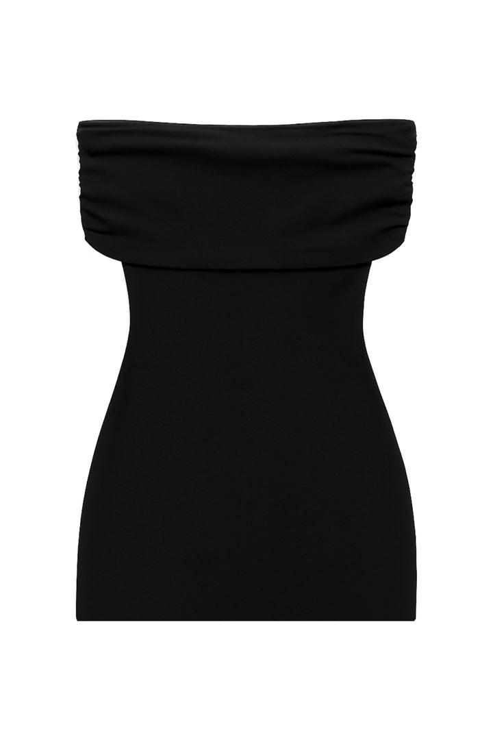 black skin tight off the shoulder dress Tween Trisha Second Sm (7/8) Dresses Size:XLarge (Fits size US 12-14/UK 16-18; Waist no wider than 39 inches) collection:ponte-palooza Emerald Casual Dress Casual sculpting ruched design
