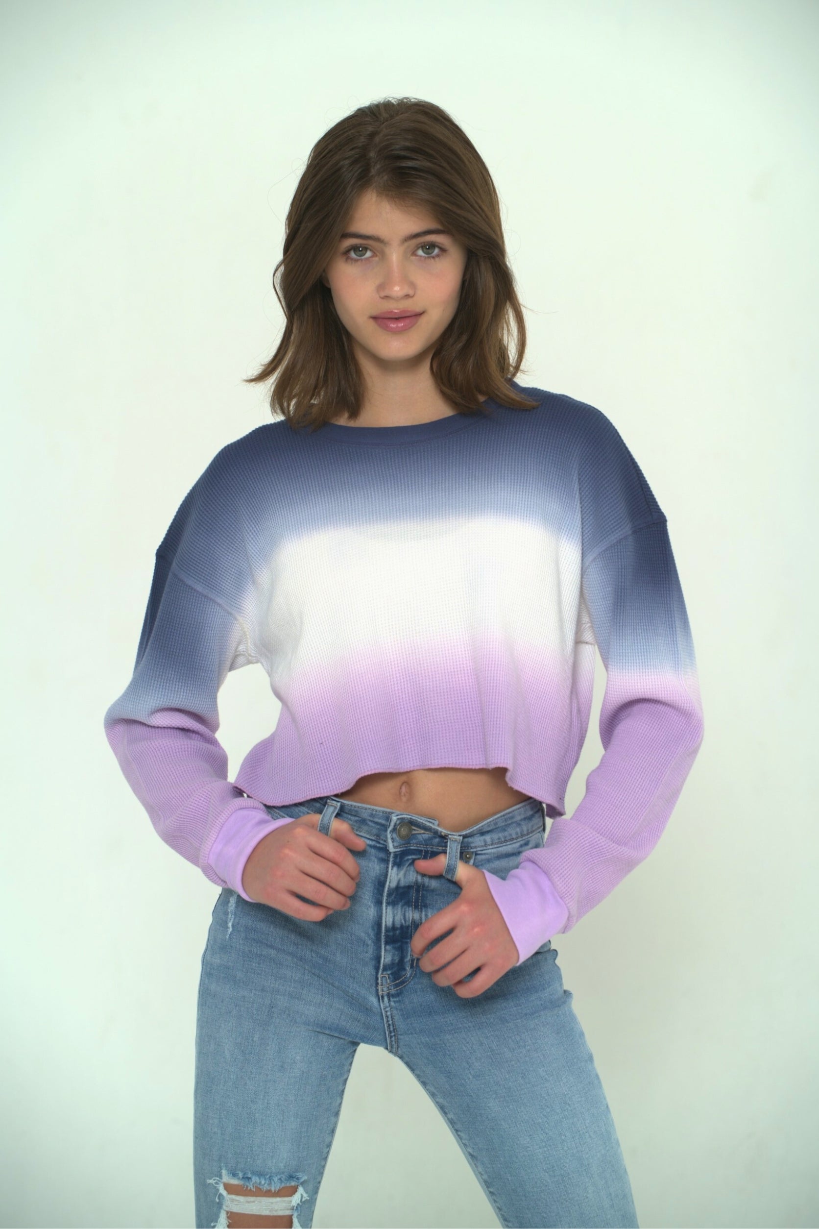 TWEEN COOPER WAFFLE CROP TOP – KatieJNYC