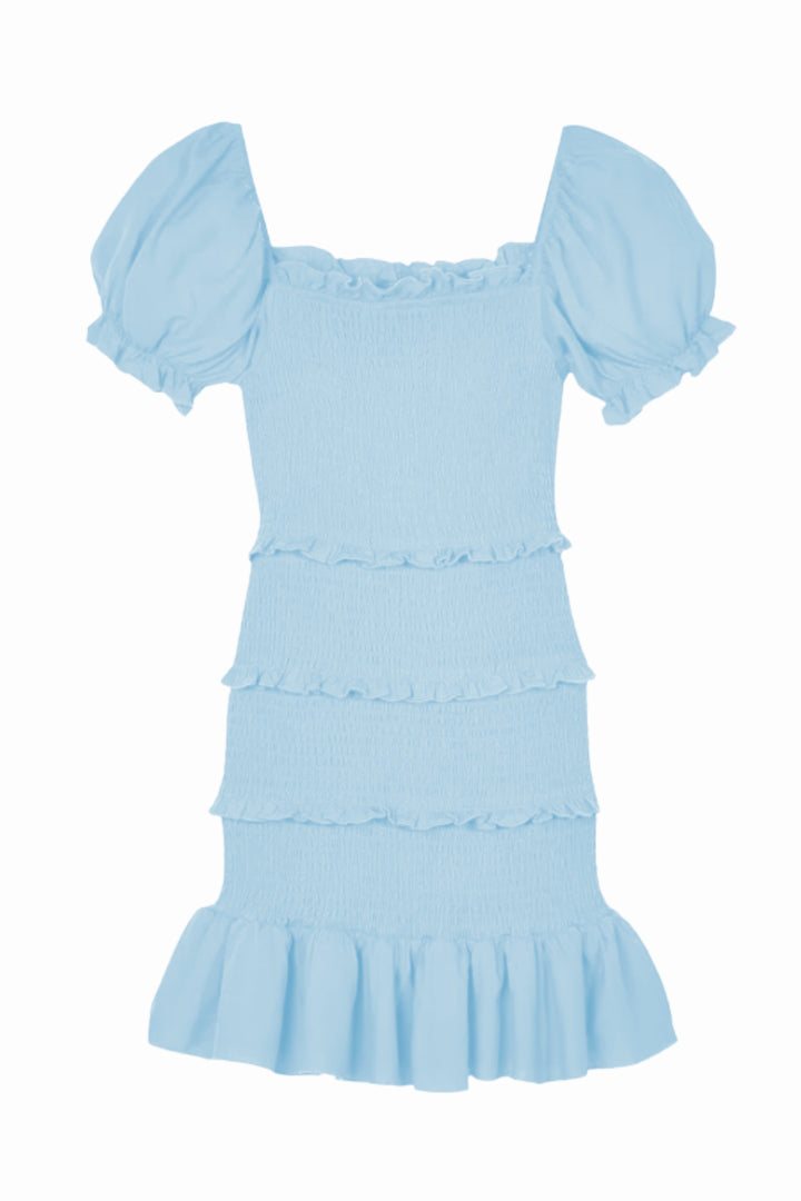 ◆Loulouseoul◆ Juliet Slim Fit Dress Scarf Set Blue LOULOUSEOUL Juliet Slim Fit Dress / Scarf Set - Blue