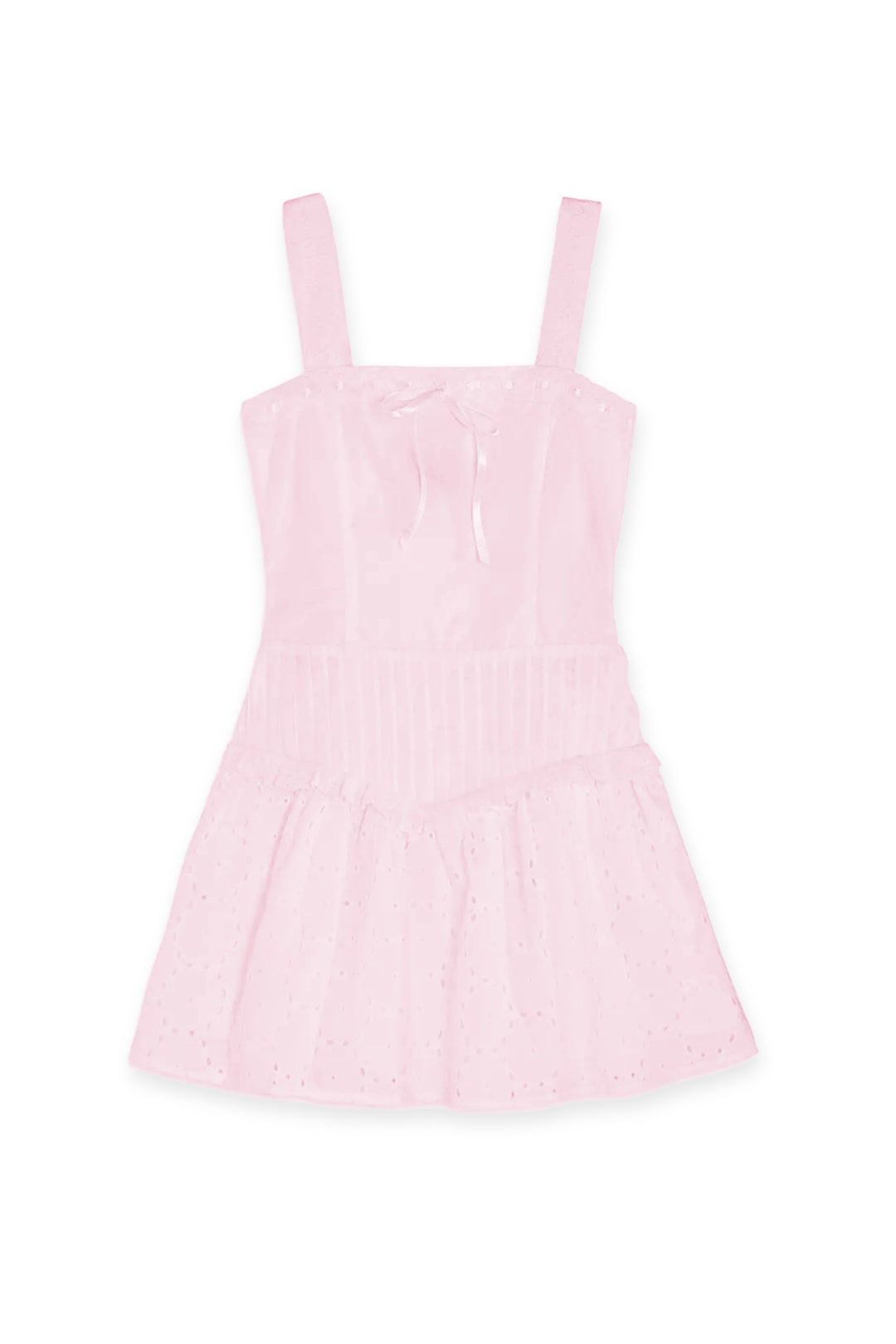 open lace back dress Tween Anya Solid Dress Bubblegum Mesh / XL (14) main image 0