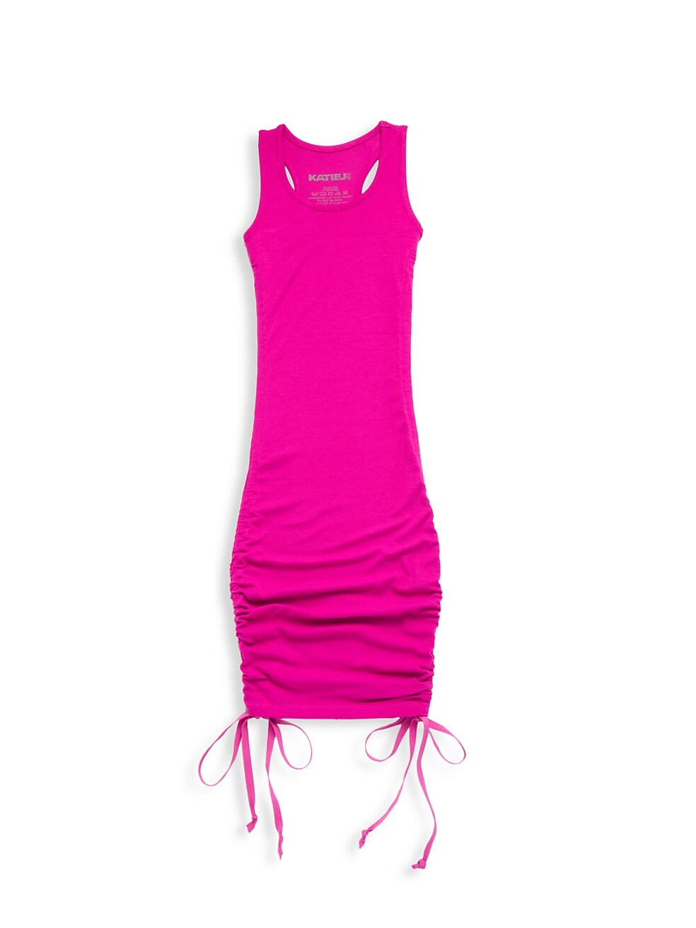 Katiejnyc Junior Livi Ribbed Tank Dress Hot Pink / MD