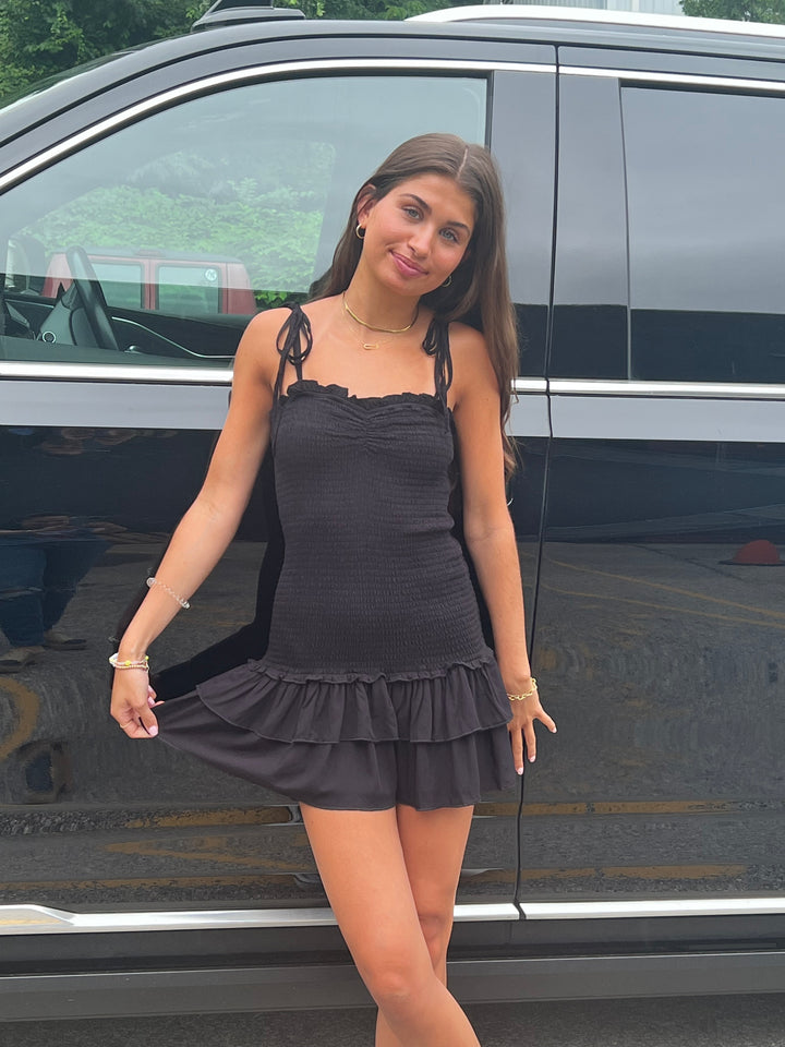 TWEEN MERI SMOCKED DRESS WITH RUFFLE SKIRT – KatieJNYC